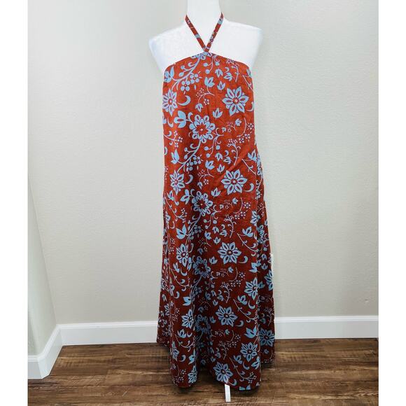 Anthropologie Faithfull the Brand Brise Halter Maxi Dress Oceania Floral 8/LGE - Picture 2 of 14